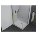 MEXEN/S Pretoria otevírací sprchový kout 70x80, sklo transparent, zlatá + vanička 852-070-080-50