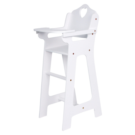 small foot Dřevěná židlička pro panenky bílá