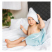 BabyOno Baby Ono Froté župan - ručník s kapucí 100x100cm, modrý