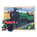 Bigjigs Toys Dřevěné puzzle - Historický vlak Flying Scotsman, 35 dílků