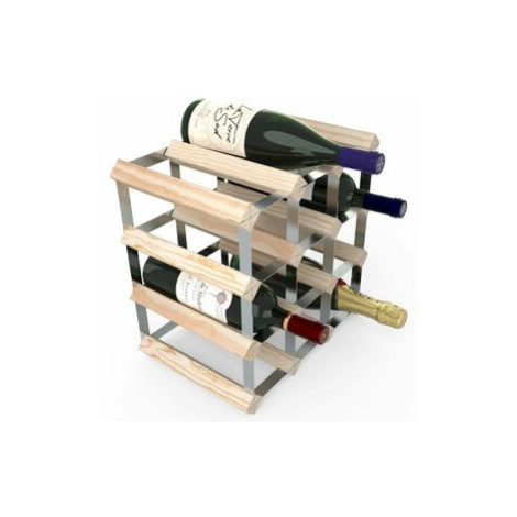 RTA Stojan na víno na 12 lahví přírodní borovice - pozinkovaná ocel