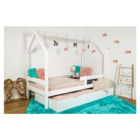 Vyspimese.CZ Dětská postel Ariel se zábranou a přistýlkou Rozměr: 80x160 cm, Barva: bílá