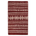 Červeno-bílý bavlněný koberec Webtappeti Ethnic, 55 x 180 cm
