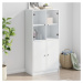 vidaXL Highboard s dvířky bílý 68 x 37 x 142 cm kompozitní dřevo