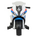 Mamido Dětská elektrická motorka BMW S1000RR bílo-modrá