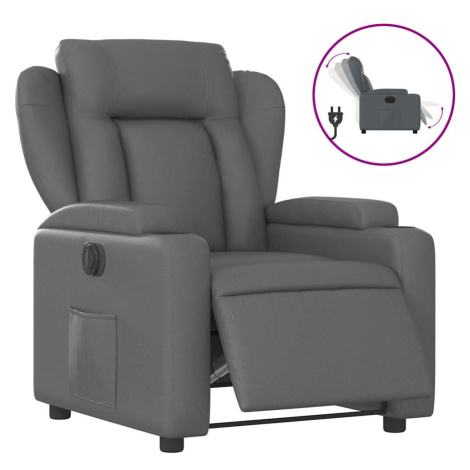 vidaXL Elektrické polohovací křeslo šedé umělá kůže