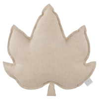 Cotton & Sweets Lněný polštář javorový list přírodní 43x43 cm