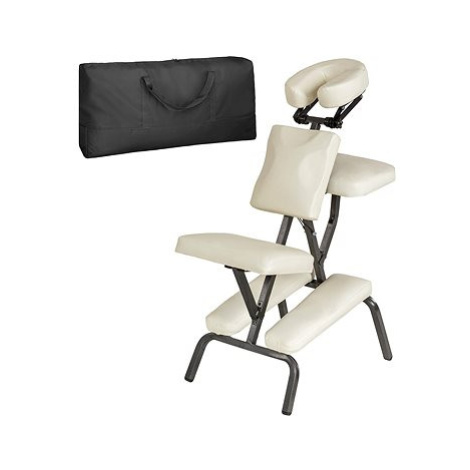Masážní židle ze syntetické kůže béžová tectake