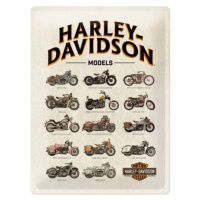 Plechová cedule Harley Davidson - Models, (30 x 40 cm)
