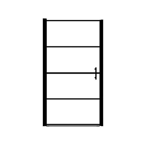 Sprchové dveře tvrzené sklo 81×195 cm černé 148887 SHUMEE