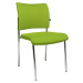 Topstar Židle pro návštěvy, stohovací, 4 nohy, čalouněné opěradlo, bal.j. 2 ks, světle zelená