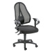 Topstar Kancelářská otočná židle OPEN POINT P, černé síťované opěradlo, bez opěrek, potah sedáku