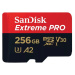 SanDisk micro SDXC karta 256GB Extreme PRO (200 MB/s Class 10, UHS-I U3 V30) + adaptér