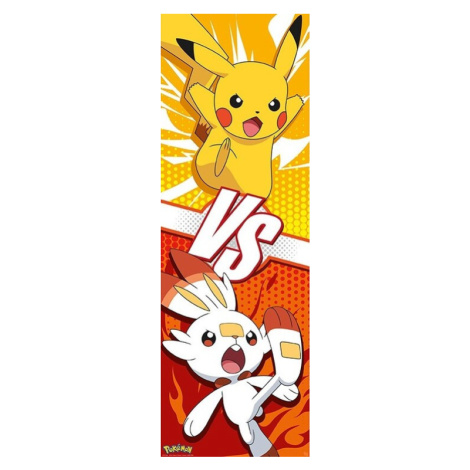 Plakát, Obraz - Pokemon - Pikachu and Scorbunny, 53x158 cm ABY STYLE