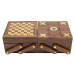 KARE Design Společenské hry v dřevěné etue (šachy, dominio, piškovrky, kostky)