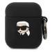 Karl Lagerfeld 3D Logo NFT Karl Head Silikonové Pouzdro pro Airpods 1/2 Black