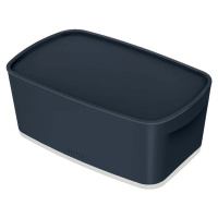 Šedý přenosný box s víkem Leitz Cosy Mailorder, objem 5 l