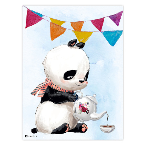 Obrázek Panda s barevnými vlajkami INSPIO
