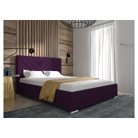 Eka Čalouněná postel MERKURY - Kronos 120x200 cm Barva látky: Fialová (03), Úložný prostor: Bez 