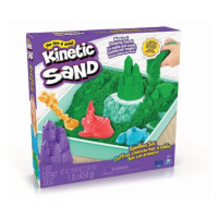 Spin Master Kinetic Sand Krabice tekutého písku s podložkou, zelená