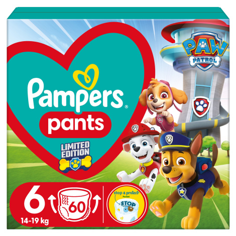 Pampers Active Baby Pants Paw Patrol Kalhotkové plenky vel. 6, 14-19 kg, 60 ks