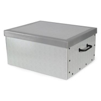 Compactor Boston Skládací úložná krabice karton box 50 × 40 × 25 cm šedá