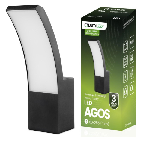 Venkovní zahradní lampa LED nástěnná lampa 12W 4000K AGOS LUMILED