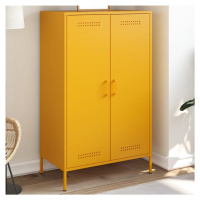 vidaXL Skříň highboard hořčicově žlutá 68 x 39 x 113 cm ocel