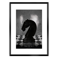 Dekoria Plakát Chess III, 30 x 40 cm, Ramka: Czarna