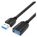 Prodlužovací kabel USB 3.0 samec - USB samice, Vention 3 m (černý)