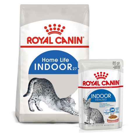 ROYAL CANIN INDOOR granule 10 kg + INDOOR Sterilised kapsička 48× 85 g