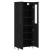 vidaXL Skříň highboard černá 69,5 x 34 x 180 cm kompozitní dřevo