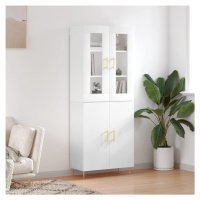 vidaXL Skříň highboard lesklá bílá 69,5 x 34 x 180 cm kompozitní dřevo