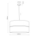 TK Lighting Závěsná lampa Nicol, černá/dřevěný efekt, Ø 50 cm, 1 světlo, 3 x E27