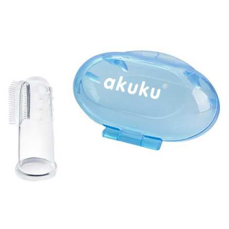 AKUKU - První zubní kartáček s pouzdrem modrý
