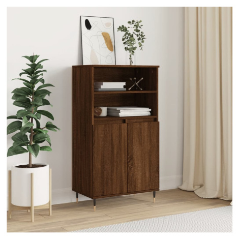 vidaXL Skříň highboard hnědý dub 60 x 36 x 110 cm kompozitní dřevo