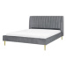 BELIANI postel MARVILLE 180 × 200 cm, šedá