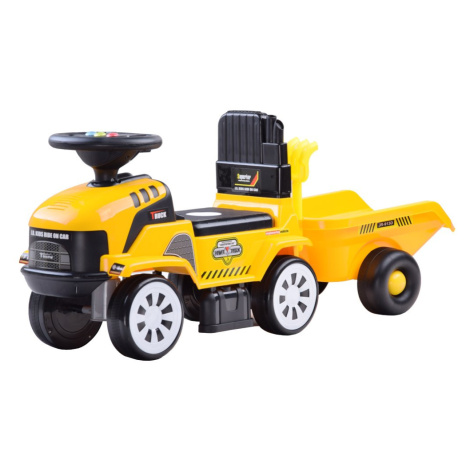 mamido  Dětské odrážedlo traktor Truck s přívěsem žluté