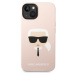 Karl Lagerfeld MagSafe kryt Liquid Silicone Karl Head iPhone 14 růžový