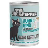 Joe & Pepper Cat kuřecí a hovězí maso s mrkví 6 × 400 g