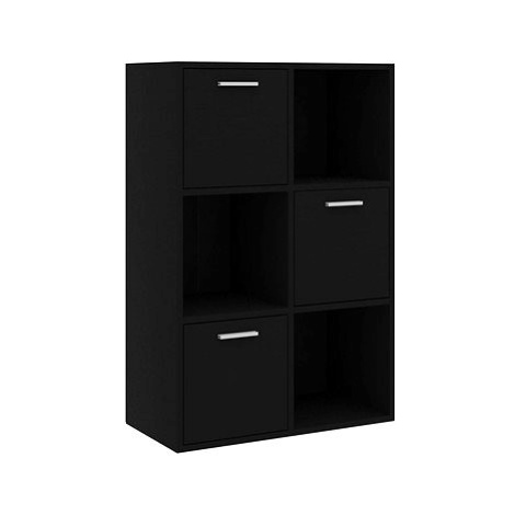 Shumee úložná skříňka černá 60×29,5×90 cm dřevotříska, 801135