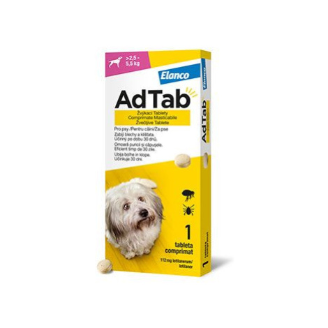 Adtab pro psy (2,5-5,5kg) 112mg 1 žvýkací tableta