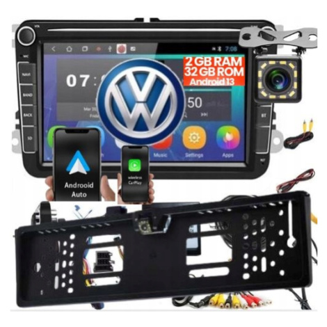 2DIN 2GB Rádio Volkswagen Vw Skoda Seat 8 Android Carplay Gps Wifi