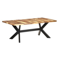 Jídelní stůl 200x100x75 cm masivní dřevo sheeshamový vzhled 321549