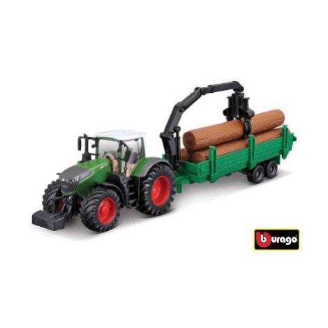 Bburago 1:50 Farm Traktor Fendt 1050 Vario + vyvážeč stromů