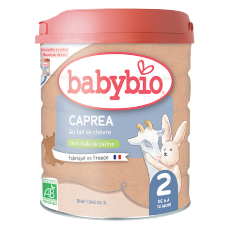 BABYBIO Caprea 2 pokračovací plnotučné kozí kojenecké mléko od 6-12 měsíce 800 g  BIO
