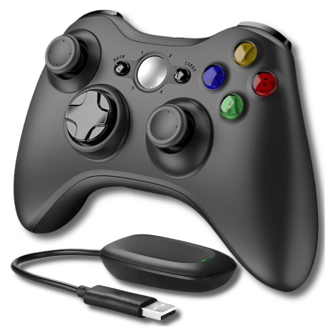 Pad Xbox 360 bezdrátový Pc gamepad dual shock pad vibrace Usb adaptér