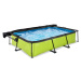 Bazén se stříškou a filtrací Lime pool Exit Toys ocelová konstrukce 300*200 cm zelený od 6 let