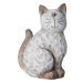Kočka sedící keramická šedá 32cm