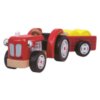 Tidlo Dřevěný traktor s vlečkou